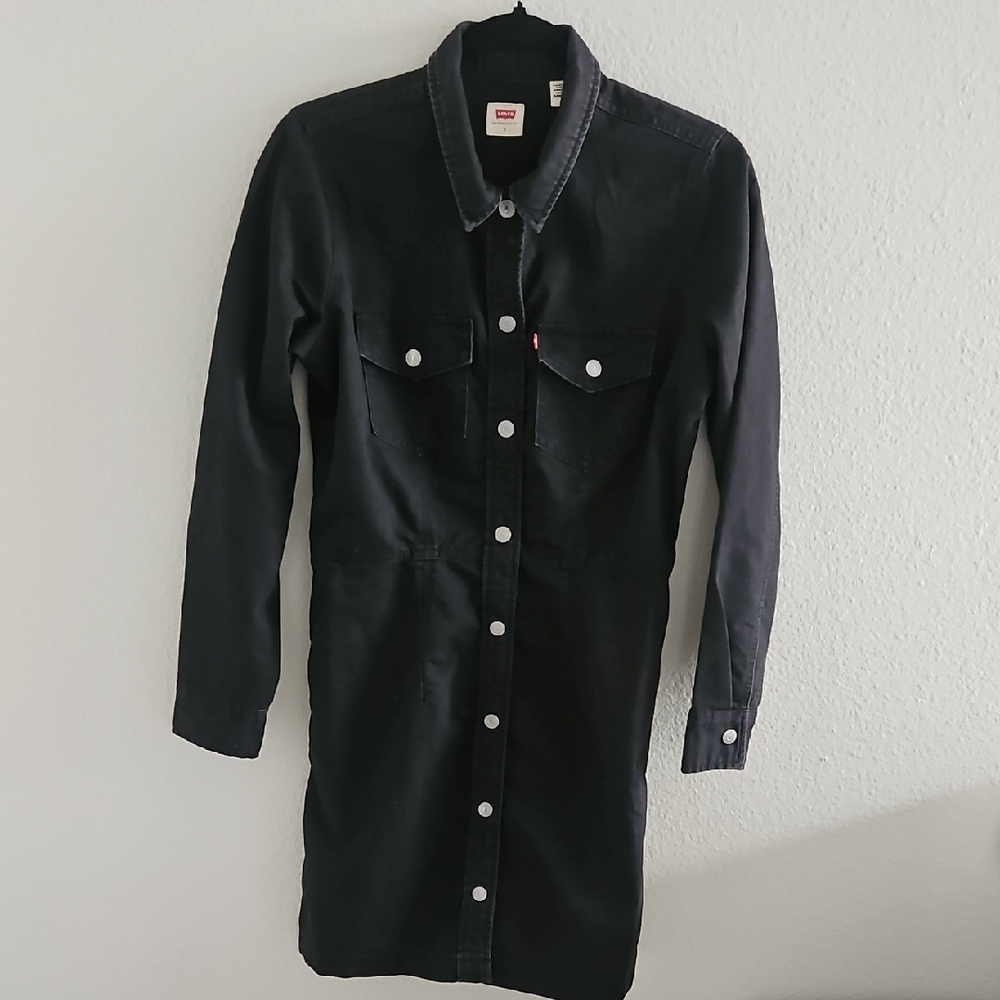 Levi's Charcoal Button-Up Dress
